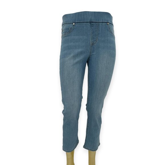 Liverpool Los Angeles The Capri Elastic Waist Pull On Jeans Light Wash 10/30 - Picture 1 of 8